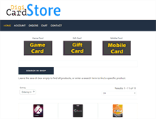 Tablet Screenshot of digicardstore.com